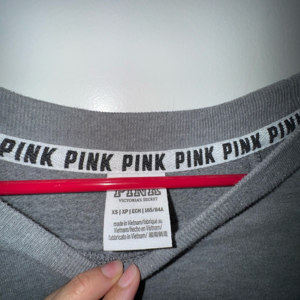 Love PINK grey and red rose sweat suit set - Picture 5 of 10